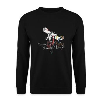 Hip Hop Musik Blues Pop Rock Tanz Breakdance - Unisex Pullover - Schwarz - Vorne - Alina (178cm) & Michal (187cm)