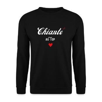chiante au top idée cadeau - Sweat-shirt Unisexe - noir - Devant - Alina (178cm) & Michal (187cm)