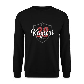 Kayseri - Sweat-shirt Unisexe - noir - Devant - Alina (178cm) & Michal (187cm)