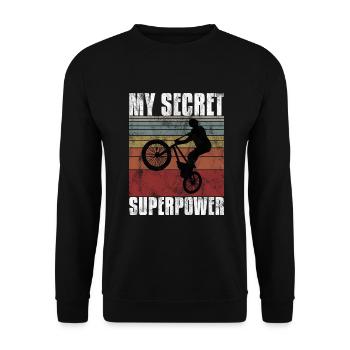 Le BMX est mon cadeau secret de bicyclette de roue de superpuissance - Sweat-shirt Unisexe - noir - Devant - Alina (178cm) & Michal (187cm)