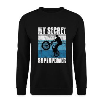 Le BMX est mon cadeau secret de bicyclette de roue de superpuissance - Sweat-shirt Unisexe - noir - Devant - Alina (178cm) & Michal (187cm)