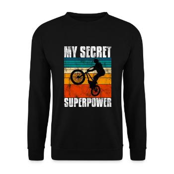 Le BMX est mon cadeau secret de bicyclette de roue de superpuissance - Sweat-shirt Unisexe - noir - Devant - Alina (178cm) & Michal (187cm)