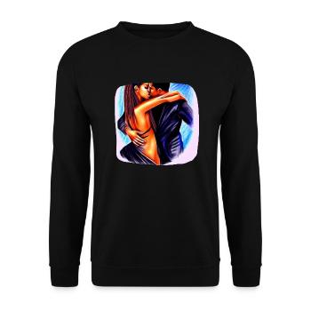 Hot Latina - Unisex Pullover - Schwarz - Vorne - Alina (178cm) & Michal (187cm)