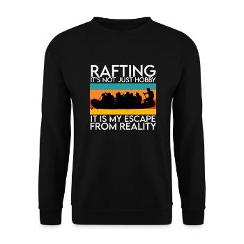 Rafting It's Not Just Hobby My Escape from Reality - Unisex Sweatshirt - black - Front - Alina (178cm) & Michal (187cm)