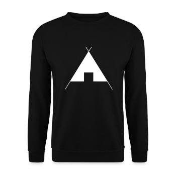 Adventure Travel Hiking Mountain - Unisex Sweatshirt - black - Front - Alina (178cm) & Michal (187cm)