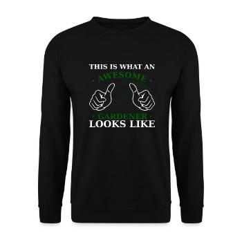 Awesome Gardener - Unisex Sweatshirt - black - Front - Alina (178cm) & Michal (187cm)