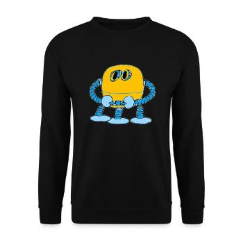 R3D4 le petit robot - Sweat-shirt Unisexe - noir - Devant - Alina (178cm) & Michal (187cm)