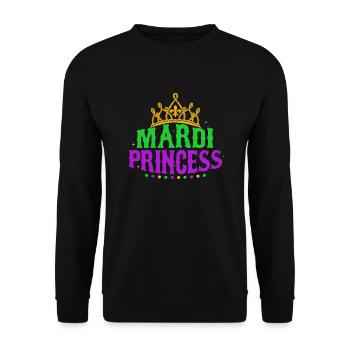 Mardi Princess Party BeadsParade - Unisex Sweatshirt - black - Front - Alina (178cm) & Michal (187cm)