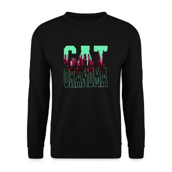 love avogato black cat hoodies and sweatshirts - Unisex Pullover - Schwarz - Vorne - Alina (178cm) & Michal (187cm)