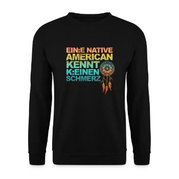Lustiger Spruch und Satire über Gendern & Wokeness - Unisex Pullover - Schwarz - Vorne - Alina (178cm) & Michal (187cm)