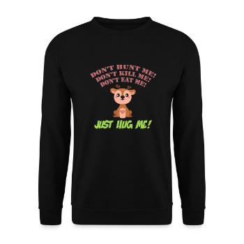 Don' t hunt me HD - Unisex Pullover - Schwarz - Vorne - Alina (178cm) & Michal (187cm)