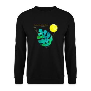 Es ist Sommer da draußen - Unisex Pullover - Schwarz - Vorne - Alina (178cm) & Michal (187cm)
