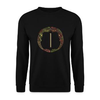 Isa - Unisex Sweatshirt - black - Front - Alina (178cm) & Michal (187cm)