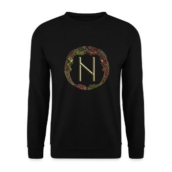 Hagal - Sweat-shirt Unisexe - noir - Devant - Alina (178cm) & Michal (187cm)