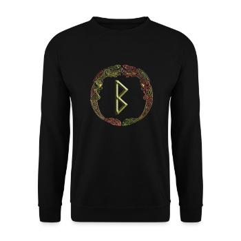 Berkano - Unisex Sweatshirt - black - Front - Alina (178cm) & Michal (187cm)