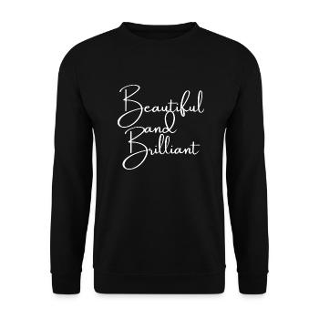 Beautiful and Brilliant - Unisex Sweatshirt - black - Front - Alina (178cm) & Michal (187cm)