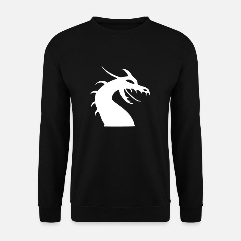 Drachenkopf Silhouette - Unisex Pullover - Schwarz