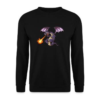 Angry Dragon - Unisex Sweatshirt - black - Front - Alina (178cm) & Michal (187cm)