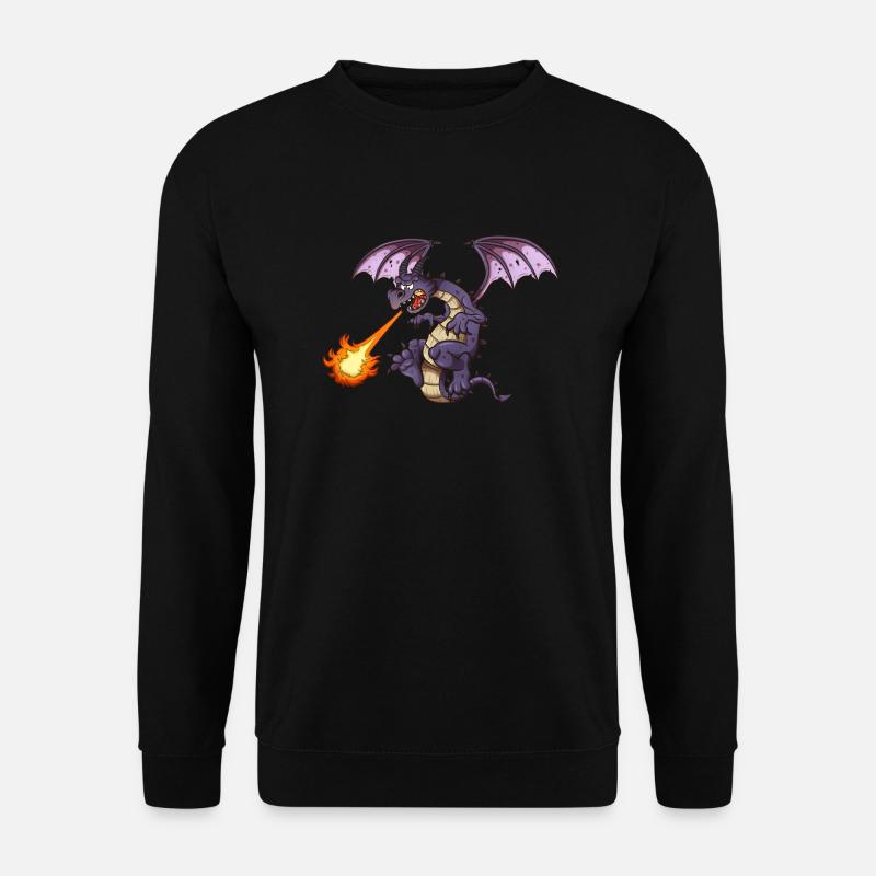 Wütender Drache - Unisex Pullover - Schwarz