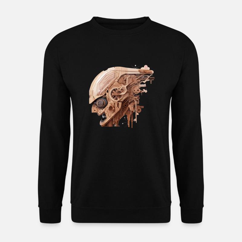 Wood cyber style - Unisex Pullover - Schwarz