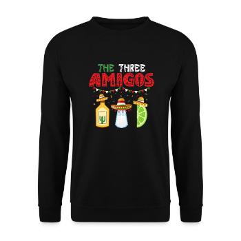 Les trois Amigos Cinco de Mayo Tequila au sel et à la lime - Sweat-shirt Unisexe - noir - Devant - Alina (178cm) & Michal (187cm)