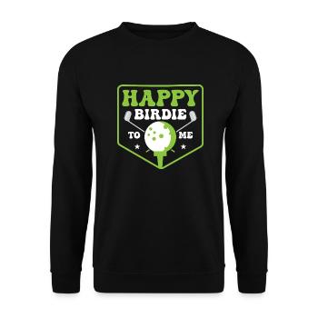 Joyeux Birdie à moi Golf Golf - Sweat-shirt Unisexe - noir - Devant - Alina (178cm) & Michal (187cm)