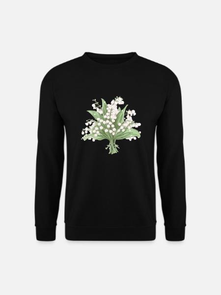Blumenstrauß vom Maiglöckchen - Unisex Pullover - Schwarz