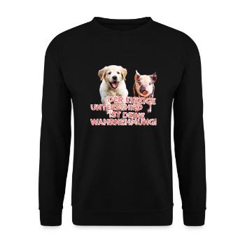 Der einzige Unterschied ist deine Wahrnehmung 2.0 - Unisex Pullover - Schwarz - Vorne - Alina (178cm) & Michal (187cm)