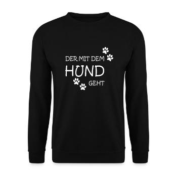 Dog Hund - Unisex Pullover - Schwarz - Vorne - Alina (178cm) & Michal (187cm)