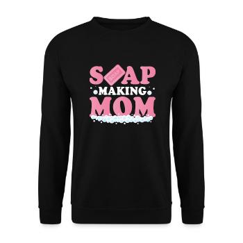 Fabrication de savon Maman Savonneuse Fabrication de savon - Sweat-shirt Unisexe - noir - Devant - Alina (178cm) & Michal (187cm)