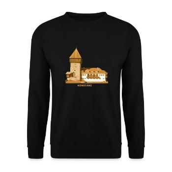 Konstanz Bodensee Baden-Württemberg Tower - Unisex Sweatshirt - black - Front - Alina (178cm) & Michal (187cm)