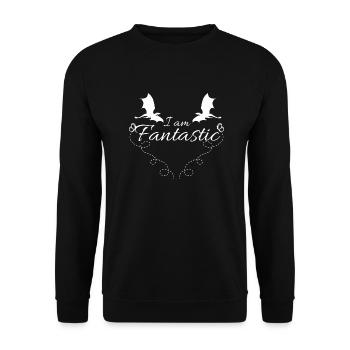 Ich bin fantastisch - Unisex Pullover - Schwarz - Vorne - Alina (178cm) & Michal (187cm)