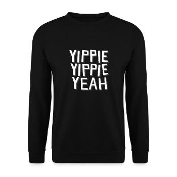 Yippie Yippie Yeah - Die 2000er-Party - Unisex Pullover - Schwarz - Vorne - Alina (178cm) & Michal (187cm)