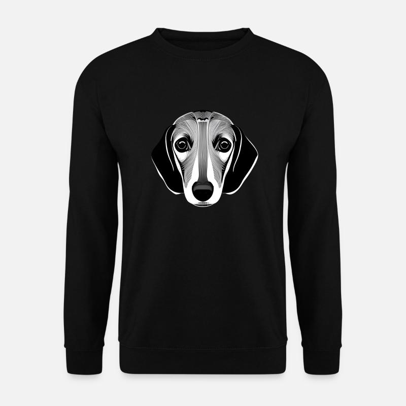 Dachshund Portrait - Unisex Sweatshirt - black