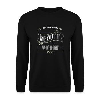 fun funny happy authors bicycle literary gift - Unisex Sweatshirt - black - Front - Alina (178cm) & Michal (187cm)