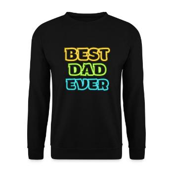 Lettrage coloré du meilleur père de tous les temps - Sweat-shirt Unisexe - noir - Devant - Alina (178cm) & Michal (187cm)