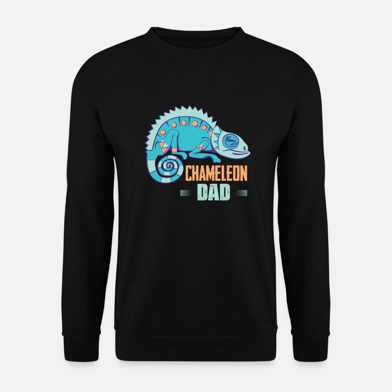 Chameleon Dad Reptile Lizard Lover - Unisex Sweatshirt - black