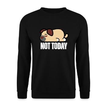 not today - heute wegen gestern geschlossen - Unisex Pullover - Schwarz - Vorne - Alina (178cm) & Michal (187cm)
