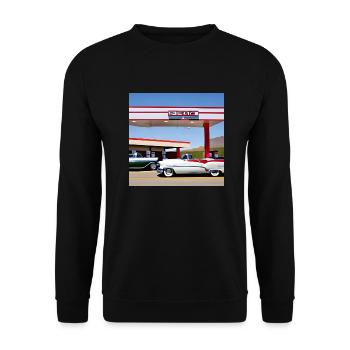 C04 - Unisex Pullover - Schwarz - Vorne - Alina (178cm) & Michal (187cm)