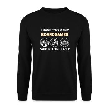 Boardgame Chess Backgammon Game Night - Unisex Sweatshirt - black - Front - Alina (178cm) & Michal (187cm)