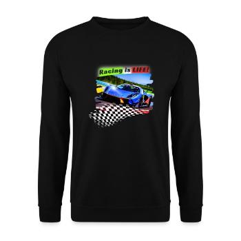 LA COURSE, C’EST LA VIE! - Sweat-shirt Unisexe - noir - Devant - Alina (178cm) & Michal (187cm)