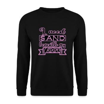 i need sand beneath my feet pink Strand Volleyball - Unisex Pullover - Schwarz - Vorne - Alina (178cm) & Michal (187cm)