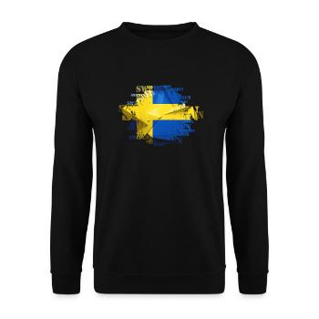 Schweden Schweden Flagge national norden skandinavia - Unisex Pullover - Schwarz - Vorne - Alina (178cm) & Michal (187cm)