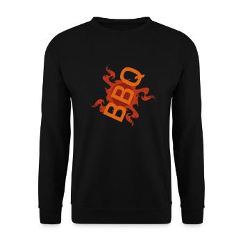 ''BBQ'' virus - Unisex Sweatshirt - black - Front - Alina (178cm) & Michal (187cm)