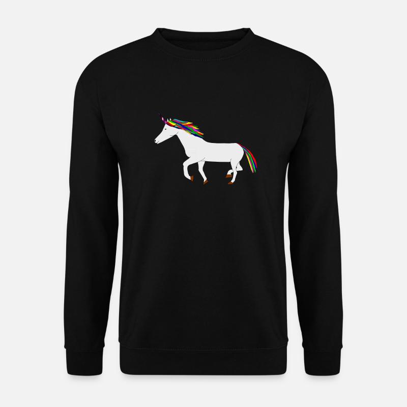 buntes Einhorn - Unisex Pullover - Schwarz