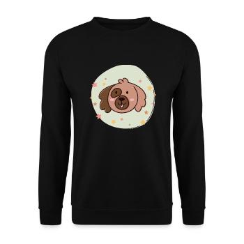 Hund - Unisex Pullover - Schwarz - Vorne - Alina (178cm) & Michal (187cm)