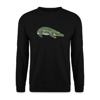 Krokodil - Unisex Pullover - Schwarz - Vorne - Alina (178cm) & Michal (187cm)