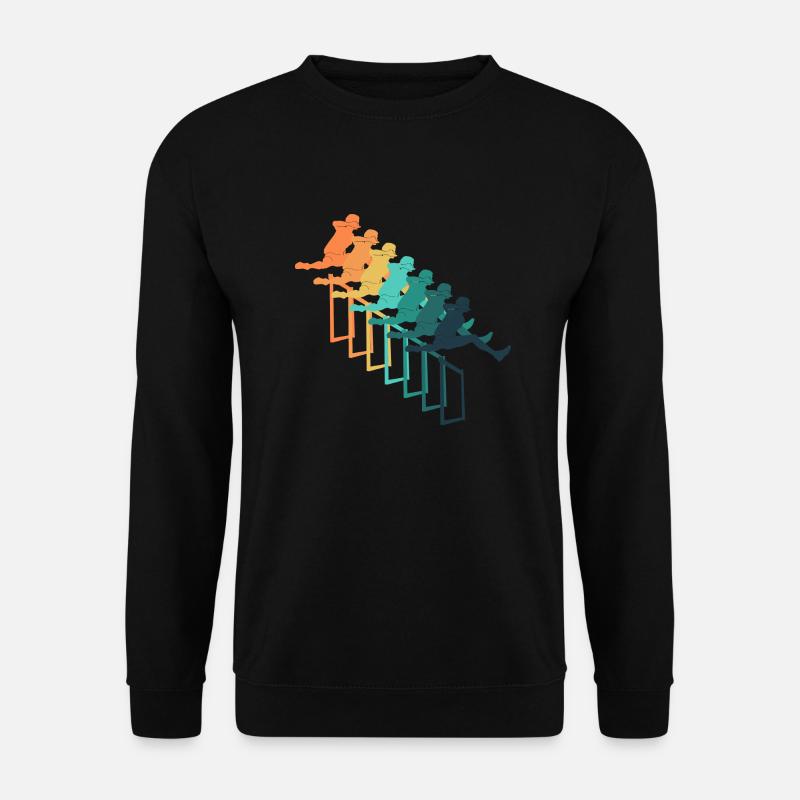 Retro-Hürdenrennen - Unisex Pullover - Schwarz