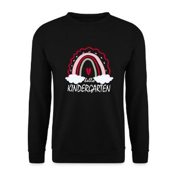 Boho Kindergarten Squad Geschenk - Unisex Pullover - Schwarz - Vorne - Alina (178cm) & Michal (187cm)