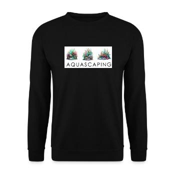Aquascaping-Meisterwerk: Natur im Glas - Unisex Pullover - Schwarz - Vorne - Alina (178cm) & Michal (187cm)